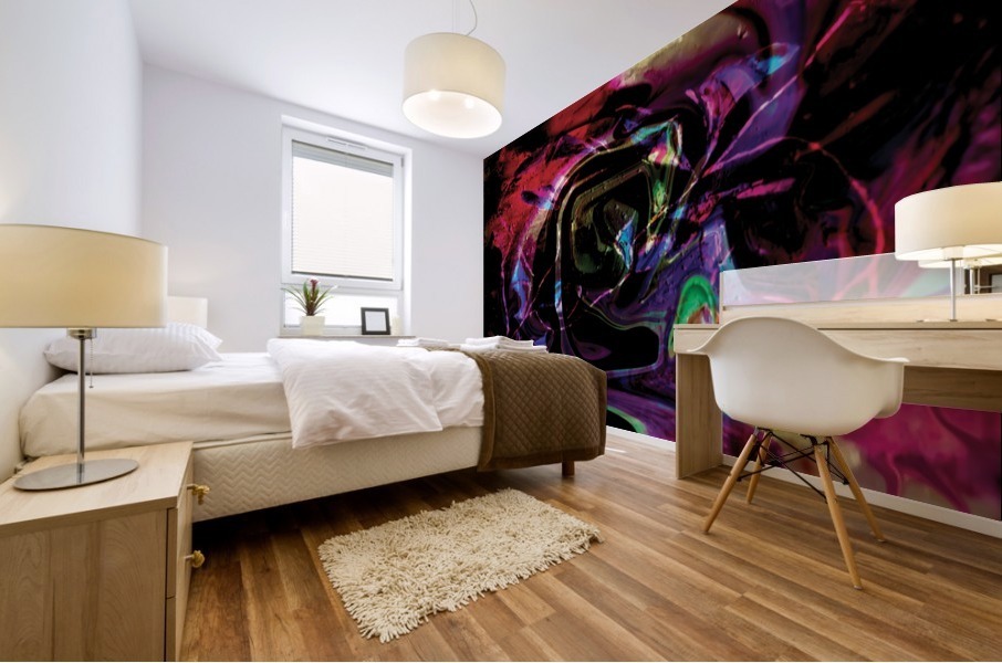 rainbow colored shapes Mural print