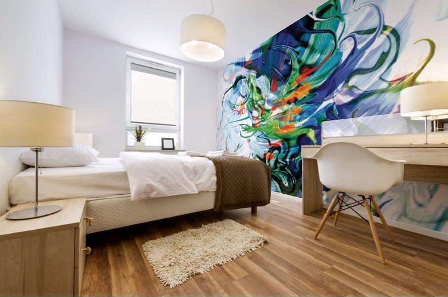 liquid moving elements Mural print