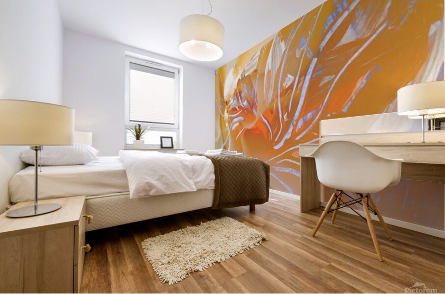 warm colors abstraction Mural print