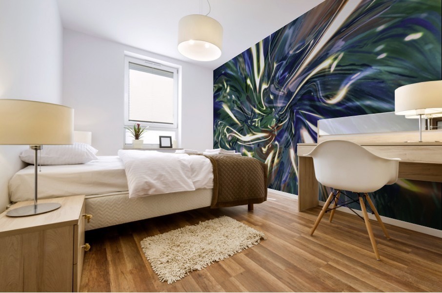 liquid shining vortex Mural print