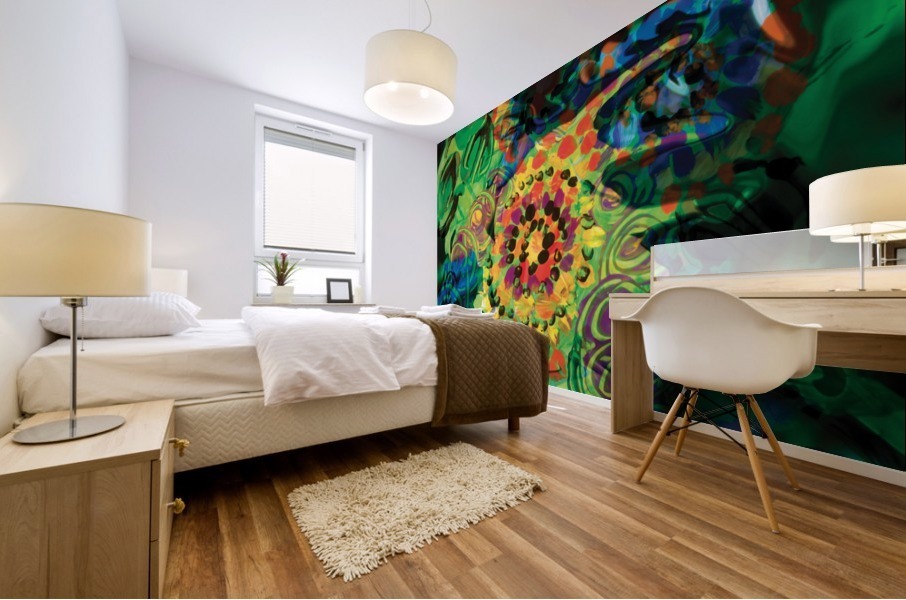 bright green Mural print