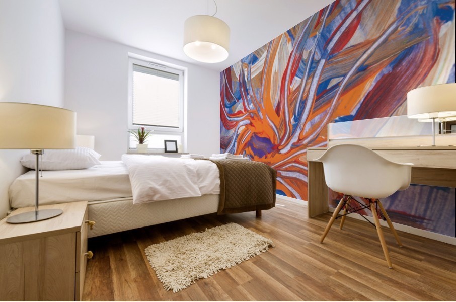 confluence shape abstraction Mural print