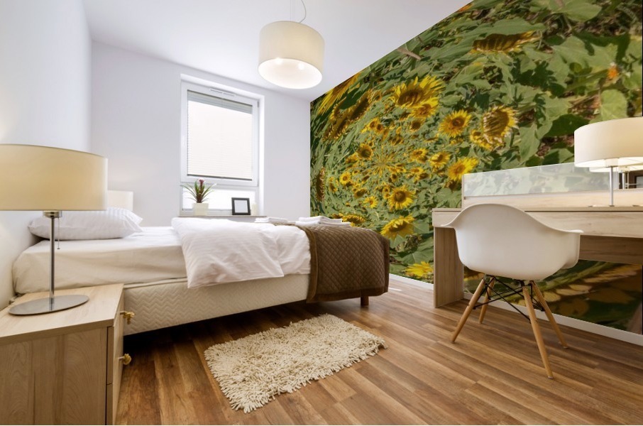 sunflowers vortex Mural print