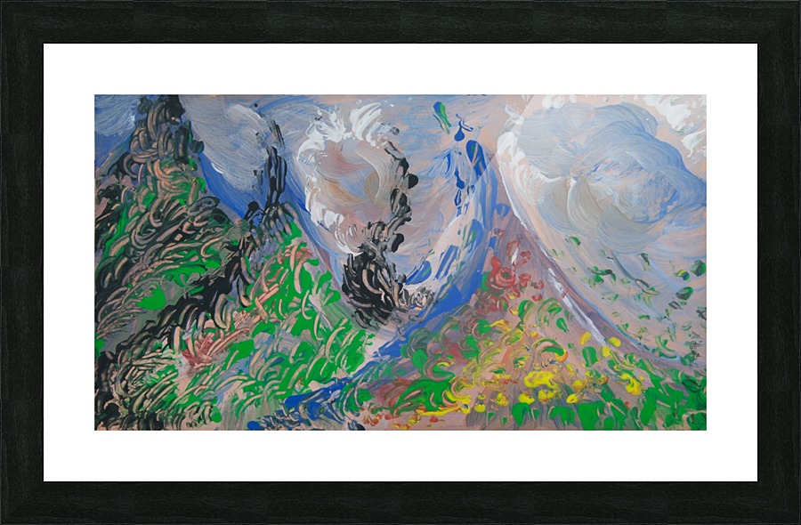 Mountain View Impression Picture Frame print