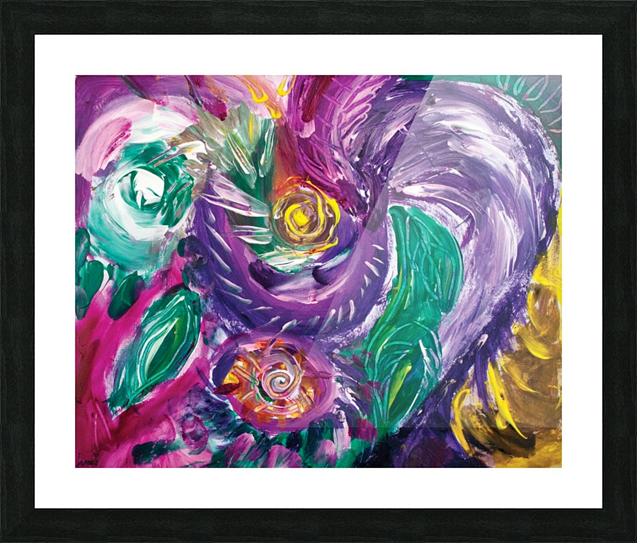 purple tones abstract Picture Frame print