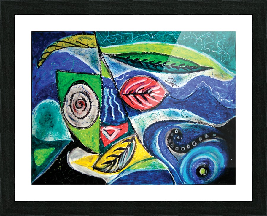 abstract leaf shapes Picture Frame print