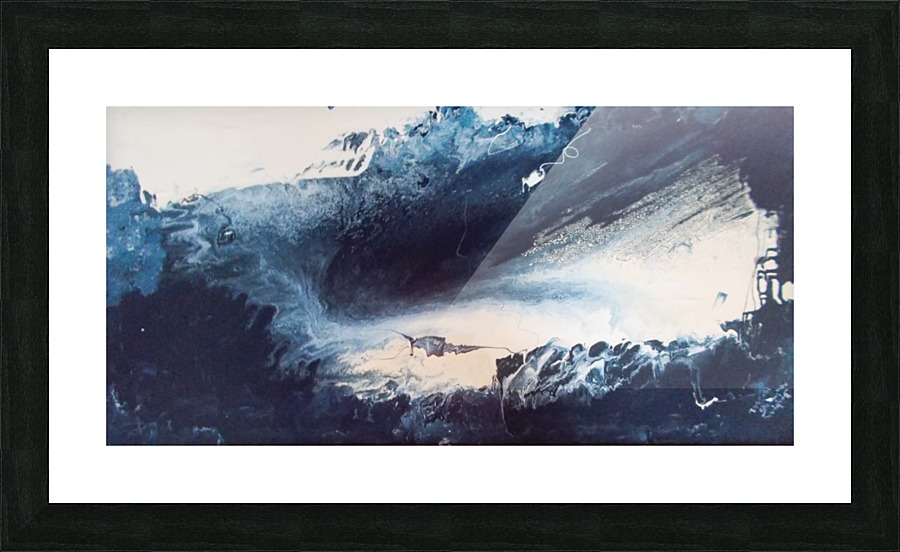blue vision abstract Picture Frame print