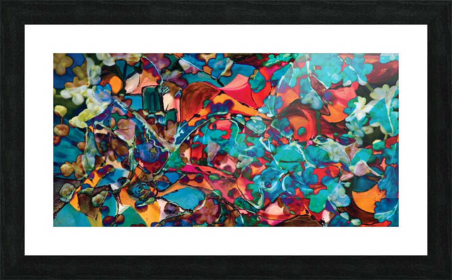 multiform colored abstract shapes Picture Frame print