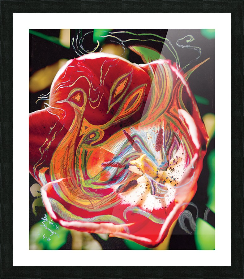 red tones abstract Picture Frame print