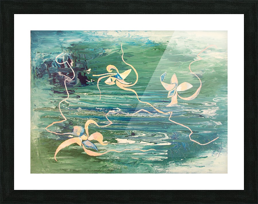water surface abstraction Picture Frame print