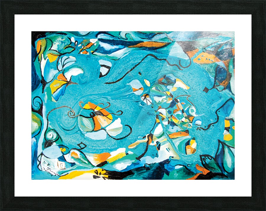 abstract colored shapes Picture Frame print