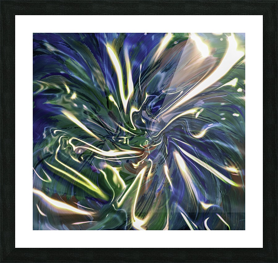 liquid shining vortex Picture Frame print