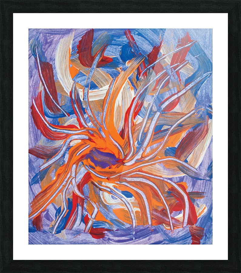 confluence shape abstraction Picture Frame print
