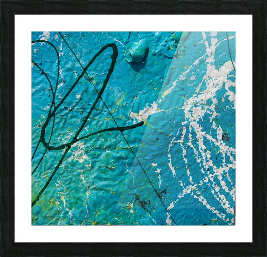 lines ledges  blue space Picture Frame print