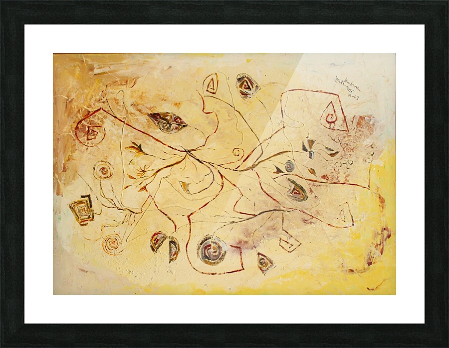 copper threads Picture Frame print