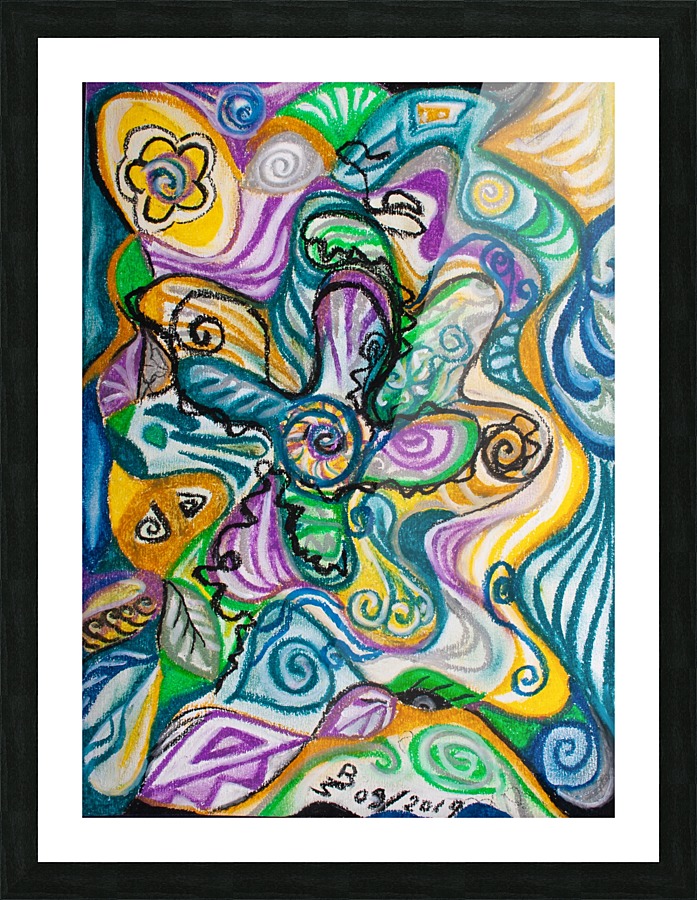 multicolored abstract composition Picture Frame print