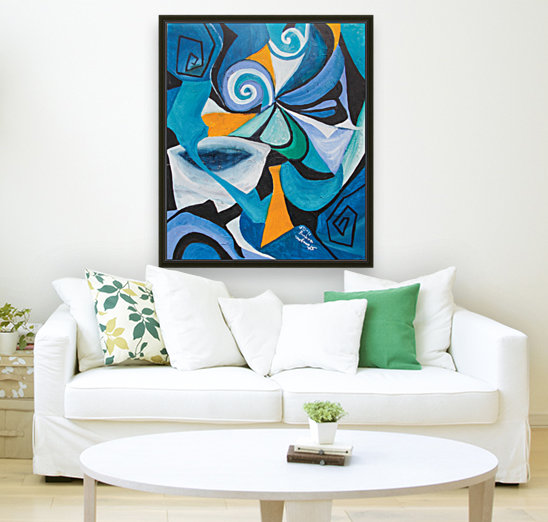blue mood abstract Reproduction