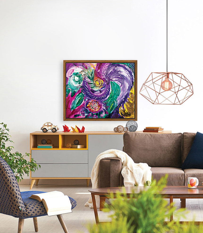 purple tones abstract Reproduction