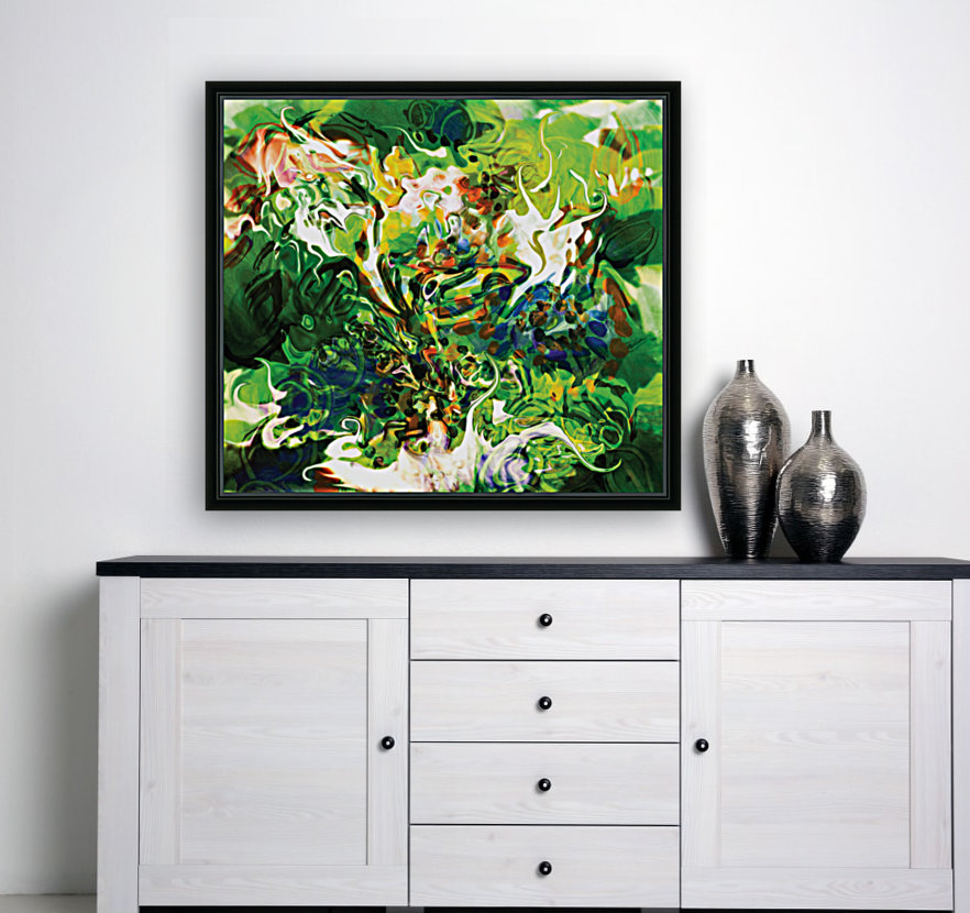 green fluid abstract Reproduction