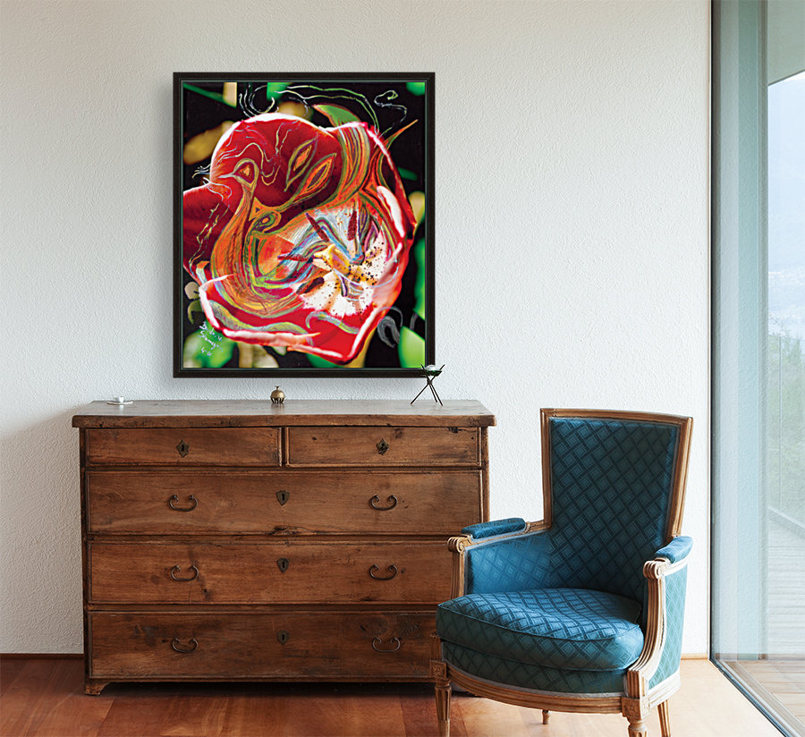 red tones abstract Reproduction
