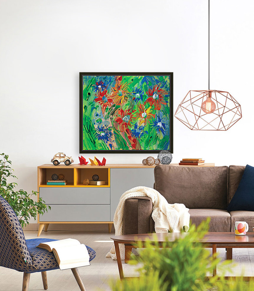 multicolored flowers impression Reproduction