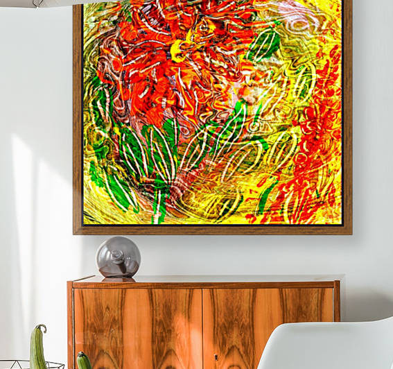 orange flower energy abstraction by BBS Art