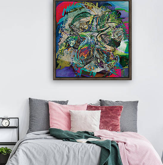mottled multicolored abstract composition by BBS Art