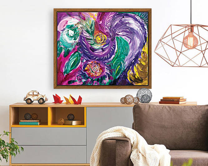 purple tones abstract by BBS Art