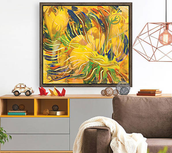 yellow flowers abstraction by BBS Art