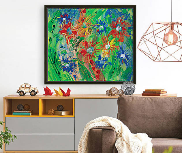 multicolored flowers impression by BBS Art