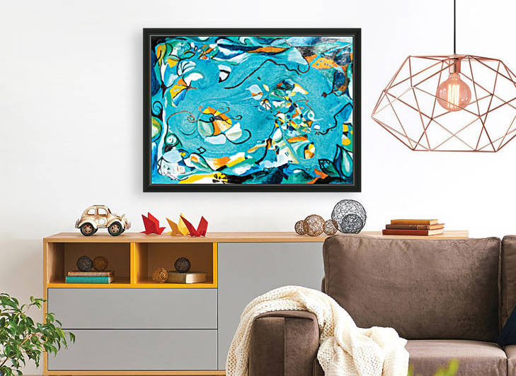 abstract colored shapes by BBS Art