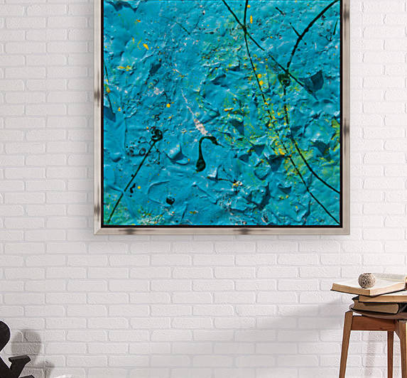 abstract blue painting rough texture by BBS Art