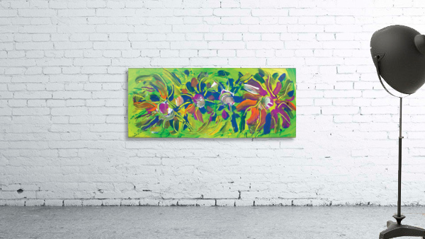 abstract multicolored flowers Wall Preview
