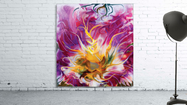 yellow fluid flower Wall Preview