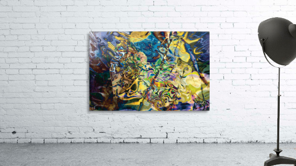 blue yellow objects Wall Preview