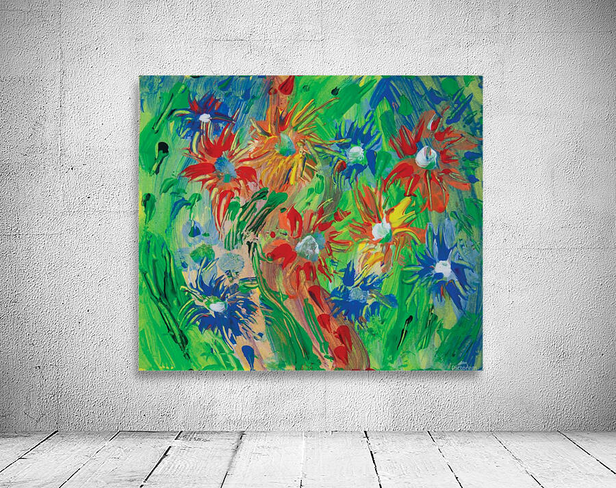 multicolored flowers impression Wall Preview