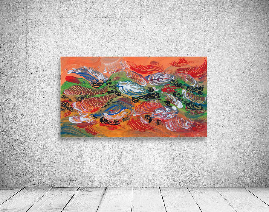 floating abstract feathers Wall Preview