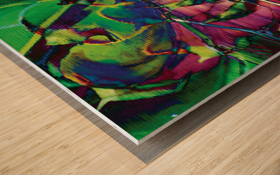 swirling abstract shapes  Wood print