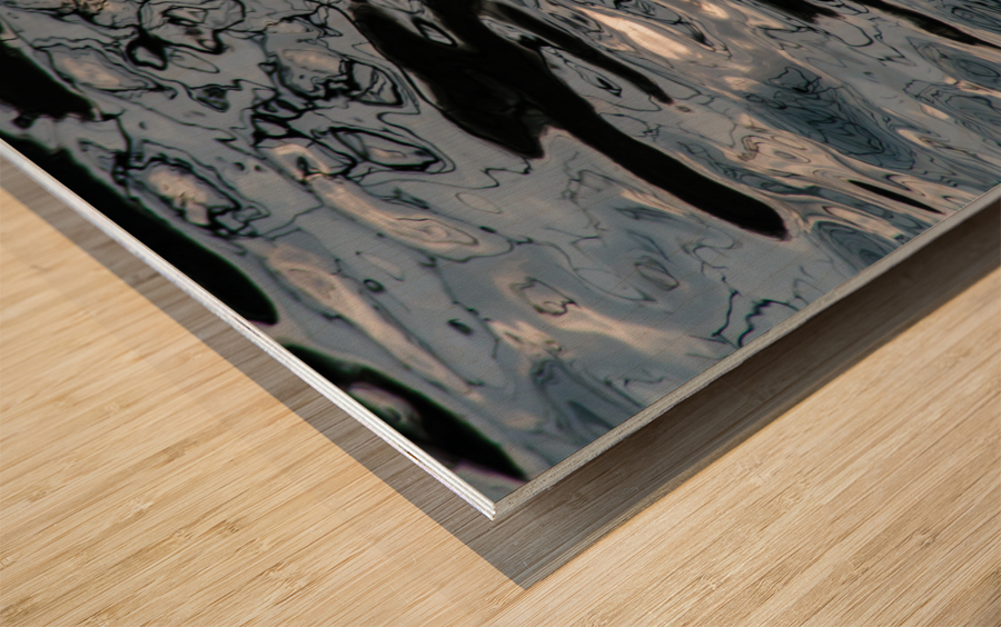 blue shades Wood print