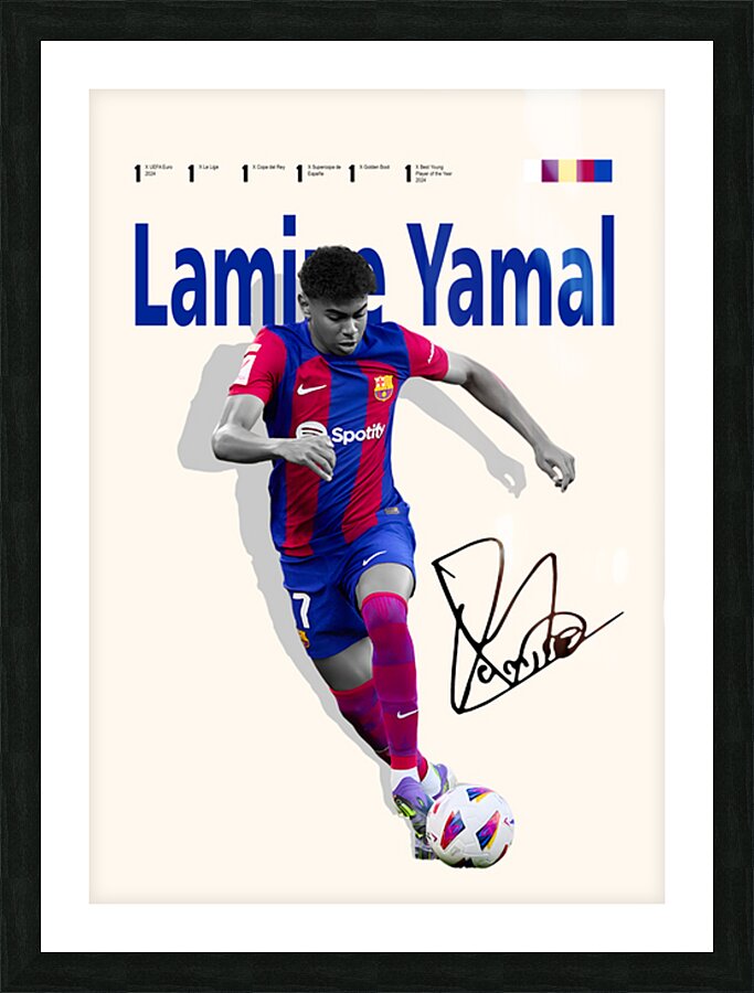 Lamine yamal Picture Frame print