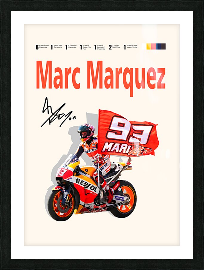 Marc Marquez Picture Frame print