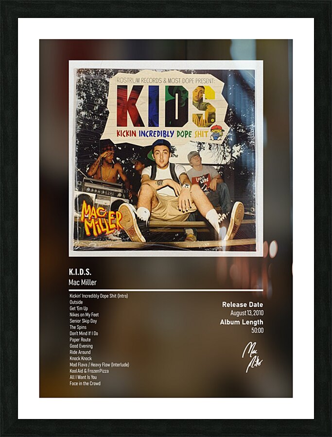 K.I.D.S. Mac Miller Picture Frame print