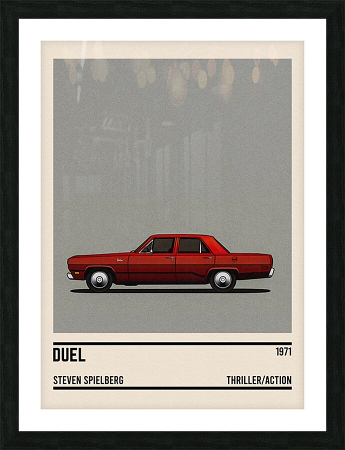 Duel car Picture Frame print