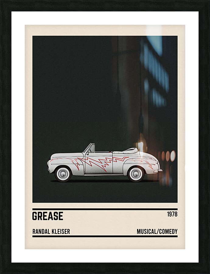 Grease car Picture Frame print