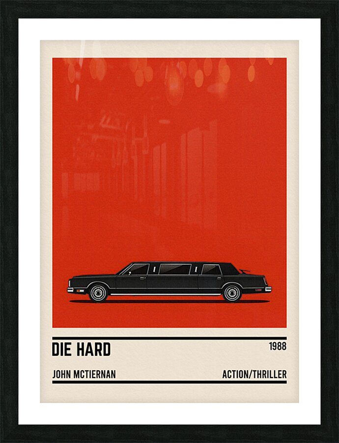 Die Hard car Picture Frame print