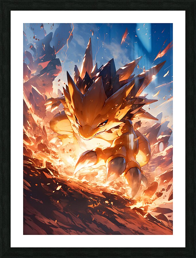 Sandslash Picture Frame print