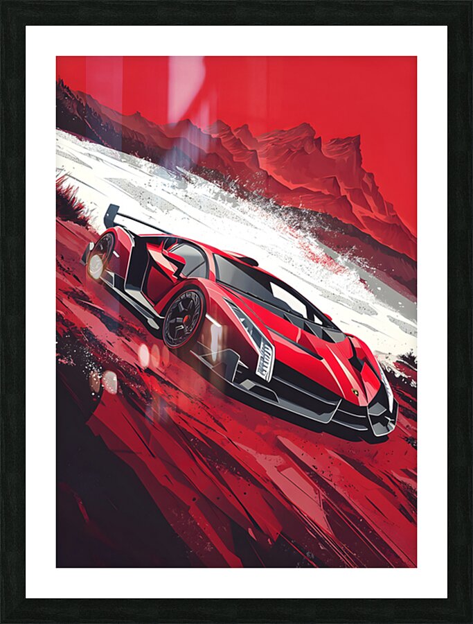 Lamborghini Veneno Picture Frame print