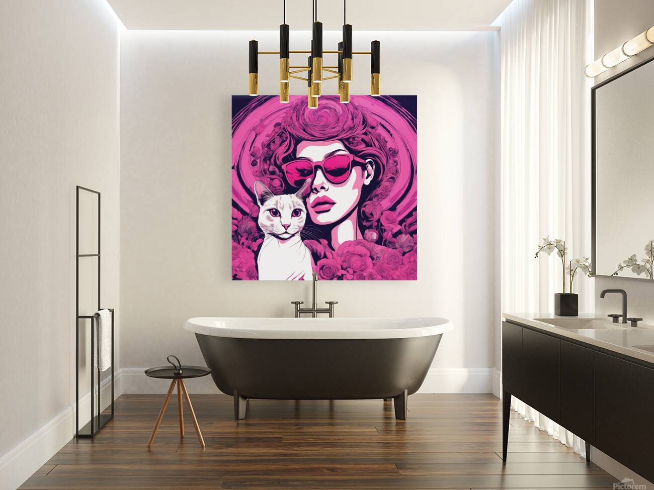 j aime   chat   le rose Reproduction