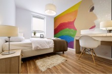 Rainbow women Mural print