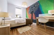 Shadowed tree Mural print